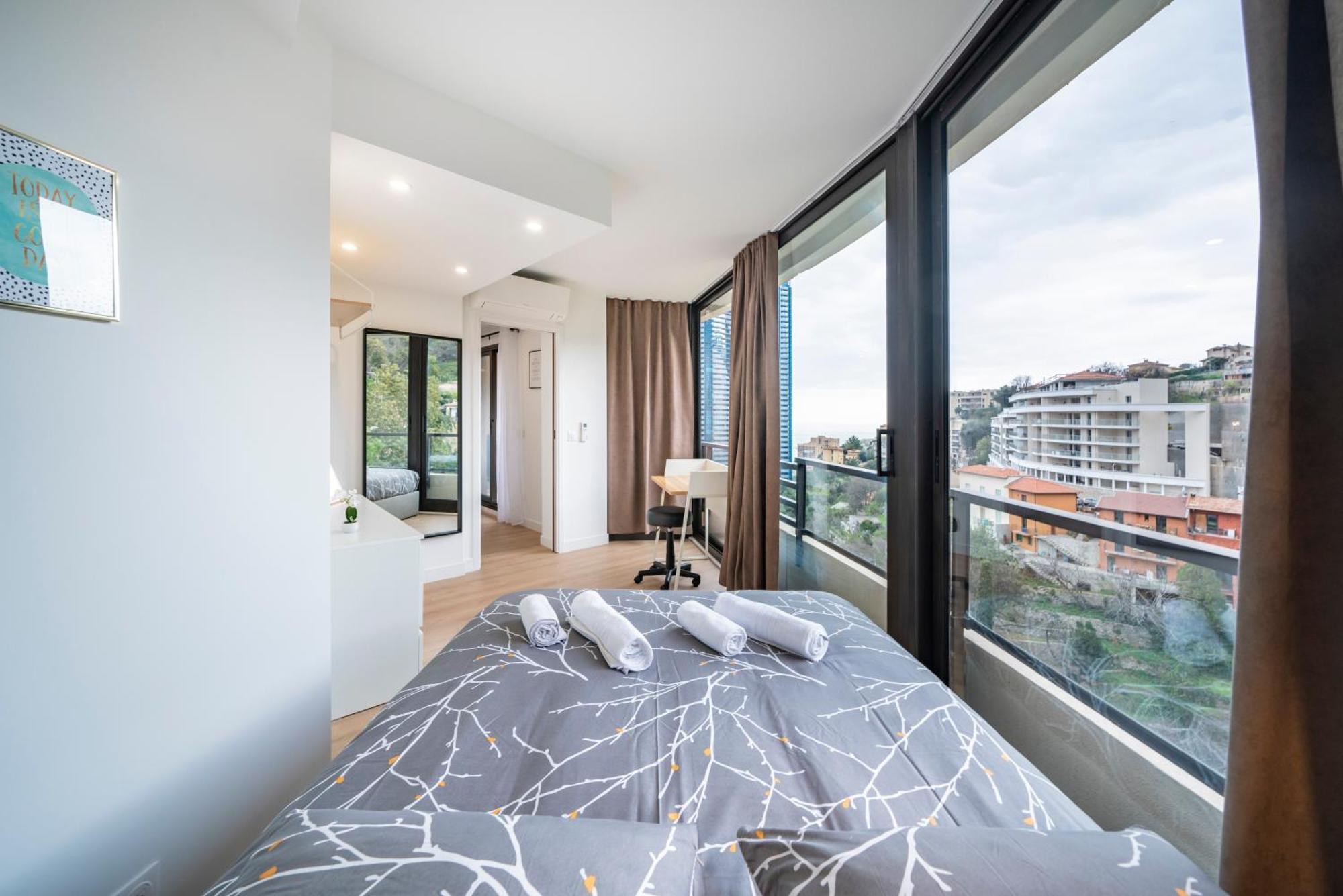 5mn Monaco - Vue mer - Parking - Piscine - BB Daire Beausoleil Dış mekan fotoğraf
